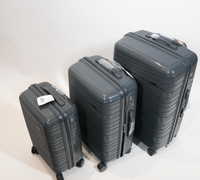 Set de 3 Valises ORAIS VOYAGE – Gris foncé Élégant